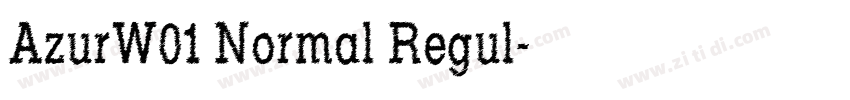 AzurW01 Normal Regul字体转换